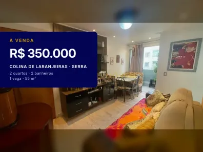 Apartamento com 2 Quartos à venda, 55m² no Colina de Laranjeiras, Serra