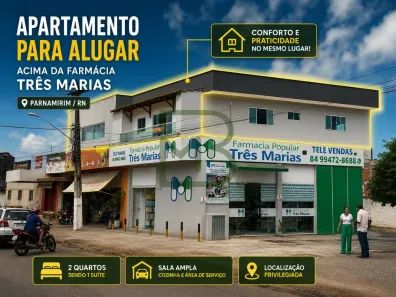 Apartamento com 2 Quartos para alugar, 90m² no Rosa dos Ventos, Parnamirim