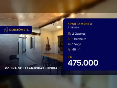 Apartamento com 2 Quartos à venda, 48m² no Colina de Laranjeiras, Serra