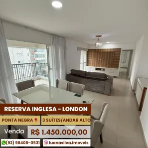 Apartamento com 3 Quartos à venda, 134m² no Ponta Negra, Manaus