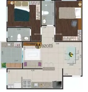 Apartamento com 2 Quartos à venda, 63m² no Aviação, Praia Grande