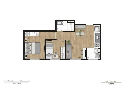 Apartamento com 2 Quartos à venda, 37m² no Vila Mira, São Paulo