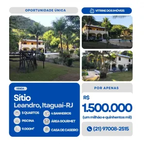 Fazenda/Sítio com 5 Quartos à venda, 980m² no Leandro, Itaguaí