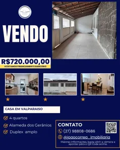 Casa com 4 Quartos à venda, 127m² no Valparaíso, Serra