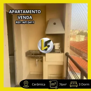 Apartamento com 3 Quartos à venda, 76m² no Cerâmica, São Caetano do Sul