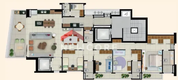 Apartamento com 4 Quartos à venda, 202m² no Meireles, Fortaleza
