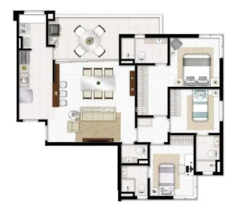 Apartamento com 3 Quartos à venda, 106m² no Jardim Pompéia, Indaiatuba