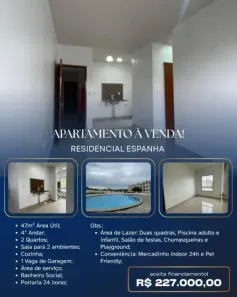 Apartamento com 2 Quartos à venda, 47m² no Aleixo, Manaus