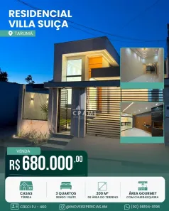 Casa de Condomínio com 3 Quartos à venda, 200m² no Tarumã, Manaus