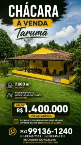 Fazenda/Sítio com 4 Quartos à venda, 300m² no Tarumã-Açu, Manaus
