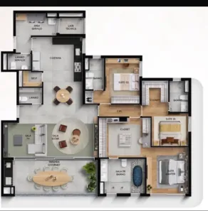 Apartamento com 3 Quartos à venda, 170m² no Jardim Karaíba, Uberlândia