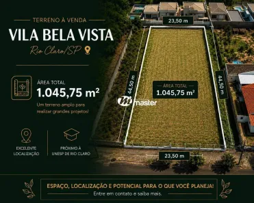 Lote/Terreno à venda, 1046m² no Vila Bela Vista, Rio Claro