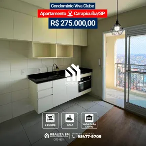 Apartamento com 2 Quartos à venda, 37m² no Jardim Santo Estêvão, Carapicuíba