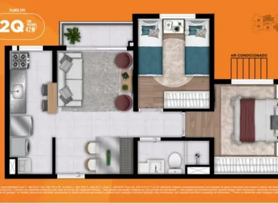 Casa com 2 Quartos à venda, 42m² no Fazenda Criméia Caveiras, Goiânia