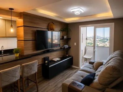 Apartamento com 2 Quartos para alugar, 55m² no Marechal Rondon, Canoas