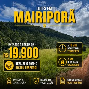 Lote/Terreno à venda, 600m² no Terra Preta (Terra Preta), Mairiporã