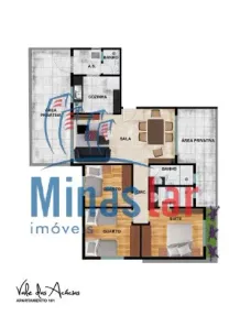 Apartamento com 3 Quartos à venda, 107m² no Santa Tereza, Belo Horizonte