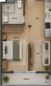 Kitnet com 1 Quarto à venda, 27m² no Perdizes, São Paulo