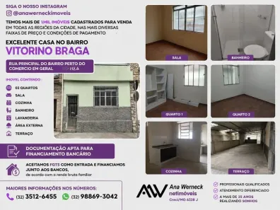 Casa com 3 Quartos à venda, 120m² no Vitorino Braga, Juiz de Fora