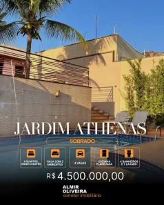 Sobrado com 4 Quartos à venda, 450m² no Jardim Athenas, Sertãozinho