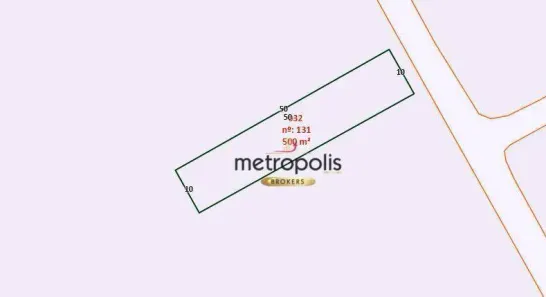 Lote/Terreno à venda, 500m² no Santa Maria, Santo André