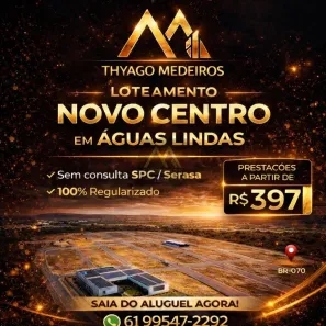 Lote/Terreno à venda, 200m² no Centro, Águas Lindas de Goiás