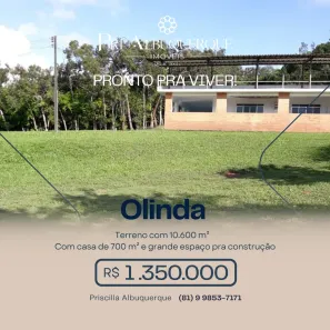 Lote/Terreno à venda, 10000m² no Fragoso, Olinda