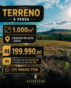 Lote/Terreno à venda, 1000m² no Centro (Caucaia do Alto), Cotia