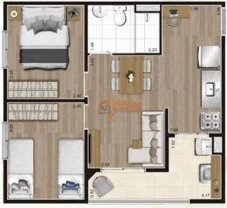 Apartamento com 2 Quartos à venda, 44m² no Vila Antonieta, Guarulhos