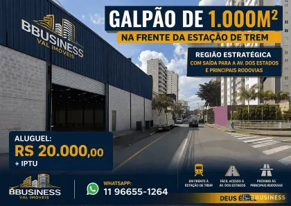 para alugar, 1000m² no Fundação, São Caetano do Sul