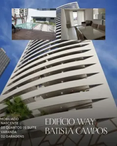 Apartamento com 3 Quartos para alugar, 85m² no Batista Campos, Belém