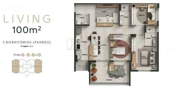 Apartamento com 3 Quartos à venda, 100m² no Vila Abranches, Ribeirão Preto