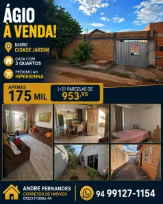 Casa com 3 Quartos à venda, 200m² no Cidade Jardim, Parauapebas