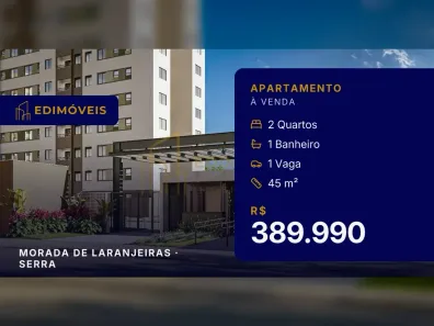 Apartamento com 2 Quartos à venda, 45m² no Morada de Laranjeiras, Serra