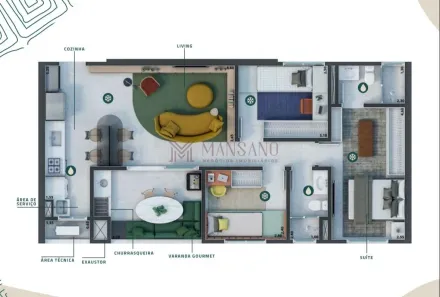 Apartamento com 3 Quartos à venda, 81m² no Núcleo Residencial Presidente Geisel, Bauru