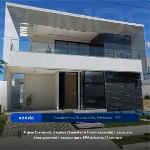Casa de Condomínio com 4 Quartos à venda, 182m² no Loteamento Recife, Petrolina