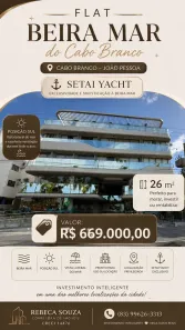 Flat com 1 Quarto à venda, 26m² no Cabo Branco, João Pessoa