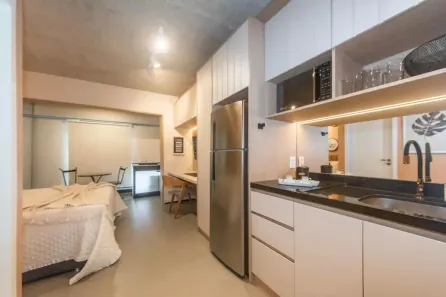 Apartamento com 1 Quarto para alugar, 25m² no Brooklin Paulista, São Paulo
