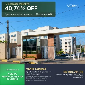 Apartamento com 2 Quartos à venda, 41m² no Tarumã, Manaus