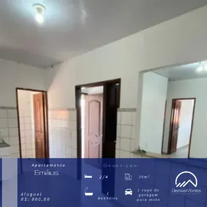 Apartamento com 2 Quartos para alugar, 40m² no Emaús, Parnamirim