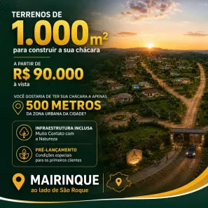 Lote/Terreno à venda, 1000m² no Centro, Mairinque