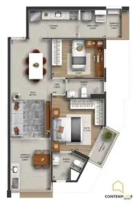 Apartamento com 2 Quartos à venda, 76m² no Gonzaga, Santos