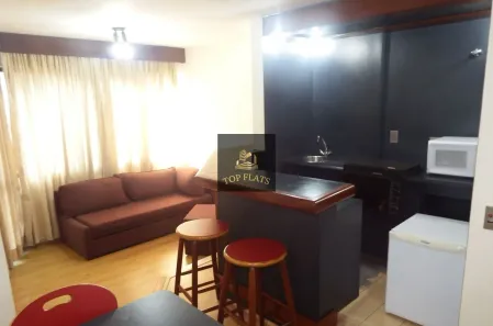 Flat com 1 Quarto para alugar, 48m² no Cidade Monções, São Paulo