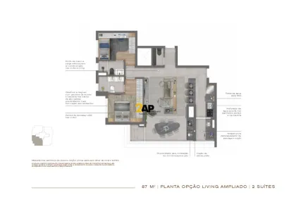 Apartamento com 2 Quartos à venda, 87m² no Jardim Vera Cruz, São Paulo