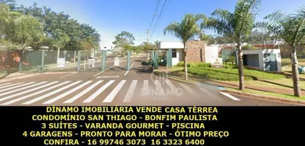 Casa de Condomínio com 3 Quartos à venda, 160m² no Bonfim Paulista, Ribeirão Preto