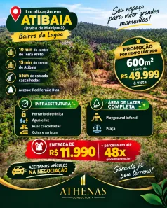 Lote/Terreno à venda, 600m² no Jardim Brasil, Atibaia