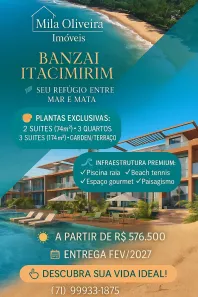 Apartamento com 3 Quartos à venda, 74m² no Itacimirim (Monte Gordo), Camaçari
