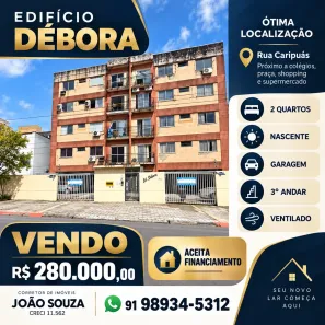 Apartamento com 2 Quartos à venda, 60m² no Jurunas, Belém