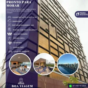 Apartamento com 2 Quartos à venda, 61m² no Boa Viagem, Recife