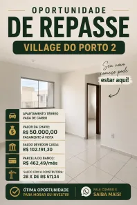 Apartamento com 2 Quartos à venda, 46m² no Vila Roseana Sarney, São José de Ribamar